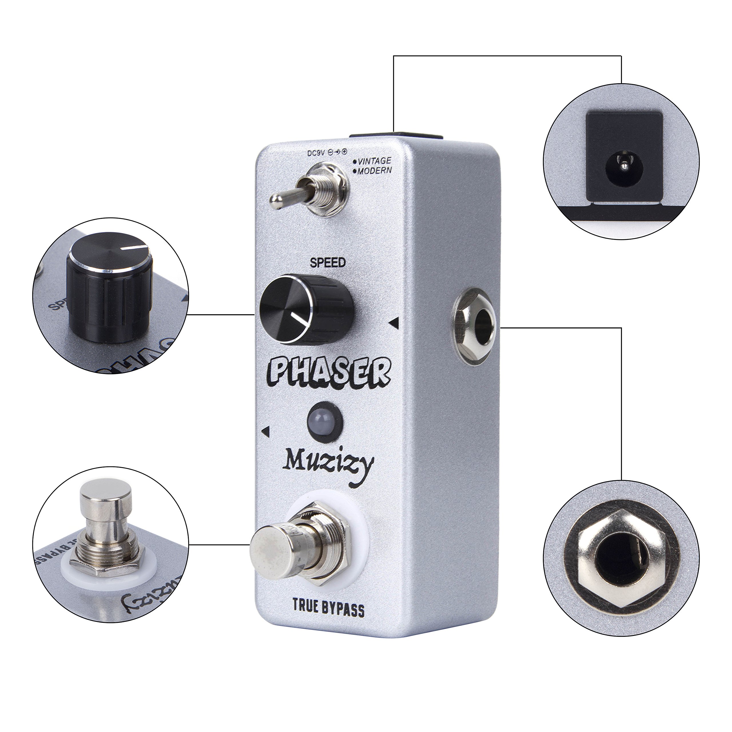 Amazon | Muzizy Phaser フェイザー ギターエフェクター (N) | ギター